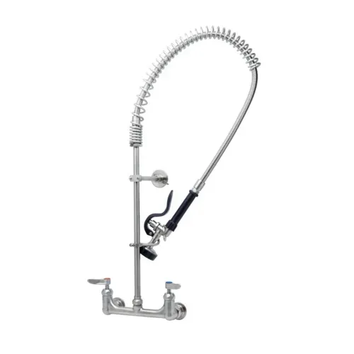 T&S Brass T&S Brass S-0133-CR-B EverSteel 8” wall mount mixing faucet with body