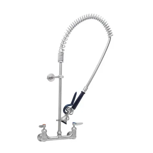 T&S Brass T&S Brass S-0133-CR-BY EverSteel 8” wall mount mixing faucet with body
