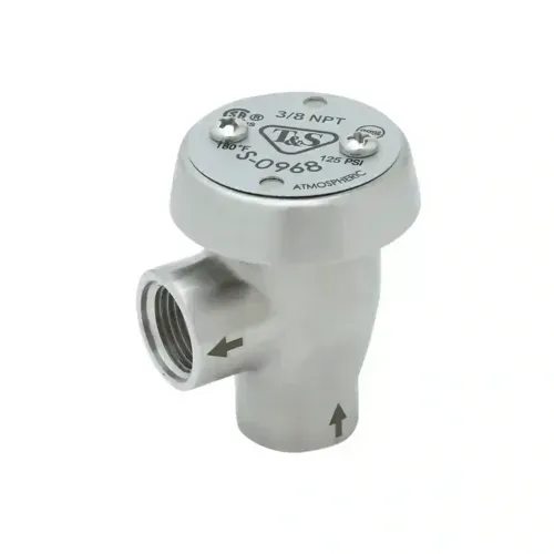 T&S Brass T&S Brass S-0968 Atmospheric vacuum breaker with brushed body and