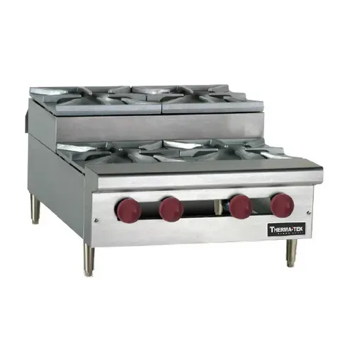 Therma-Tek TCHP24SU-4 Burner Countertop Gas Hotplate / Range with Controls -