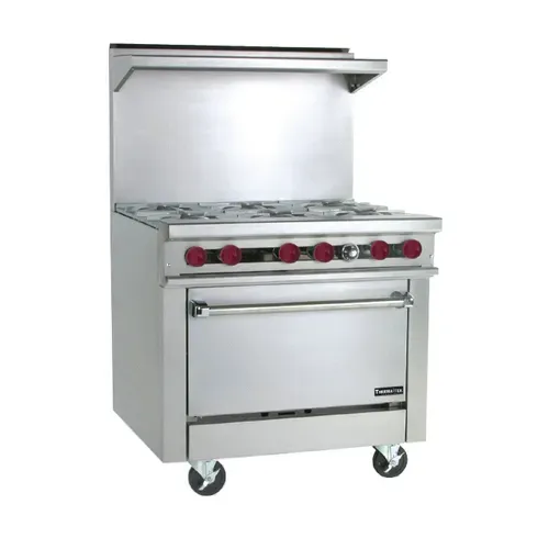 Therma-Tek TMD36-6-0 Restaurant Gas Range, with and -