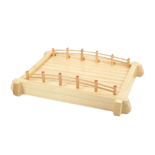 Thunder Group WOBR57 Wood Market Display Tray - 18" x 22"