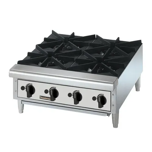 Toastmaster TMHP4 4 Burner Countertop Gas Hotplate / Range with Manual Controls - 22,000 BTU