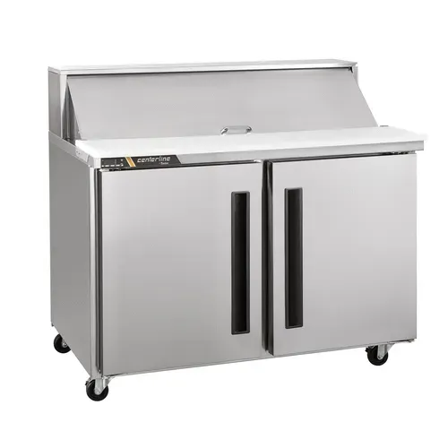 Traulsen CLPT-4818-SD-LL 48.25'' 2 Door Mega Top Refrigerated Sandwich / Salad Prep Table
