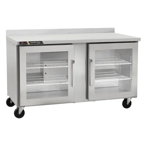 Traulsen CLUC-60R-GD-WTLR 60.25'' 2 Door Worktop Refrigerator with Front Breathing Compressor - 16.94 cu. ft.