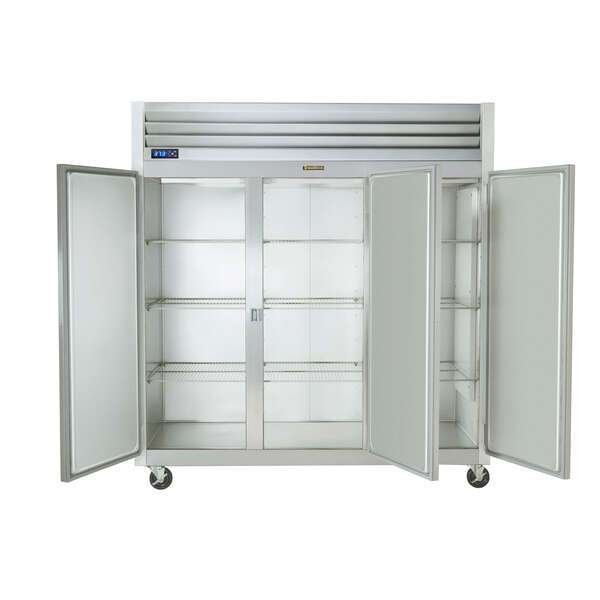 Traulsen G30002-032 76.31'' 69.1 cu. ft. Top Mounted 3 Section Solid Half Door Reach-In Refrigerator