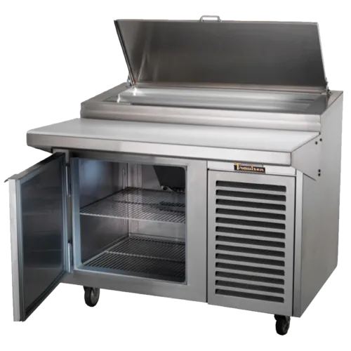 Traulsen TB065SL3S 65'' 2 Door Counter Height Refrigerated Pizza Prep Table