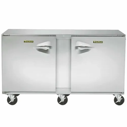 Traulsen ULT60-LR-SB 60'' 2 Section Undercounter Freezer with 2 Left/Right Hinged Solid Doors and Front Breathing Compressor