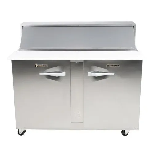 Traulsen Traulsen UPT4812-LL 48'' 2 Door Counter Height Refrigerated Sandwich / Salad Prep Table with Standard Top