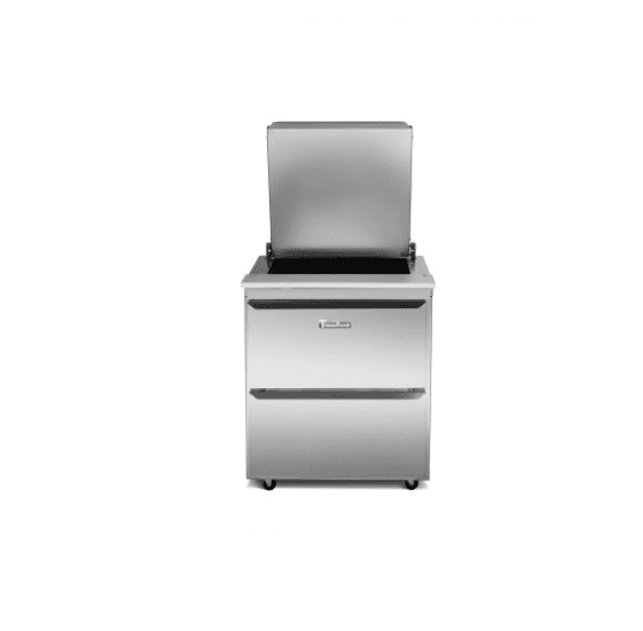 Traulsen UST7212-DD Dealer's Choice Compact Prep Table Refrigerator with low profile flat cover Traulsen UST7212-DD Dealer's Choice Compact Prep Table Refrigerator with low profile flat cover