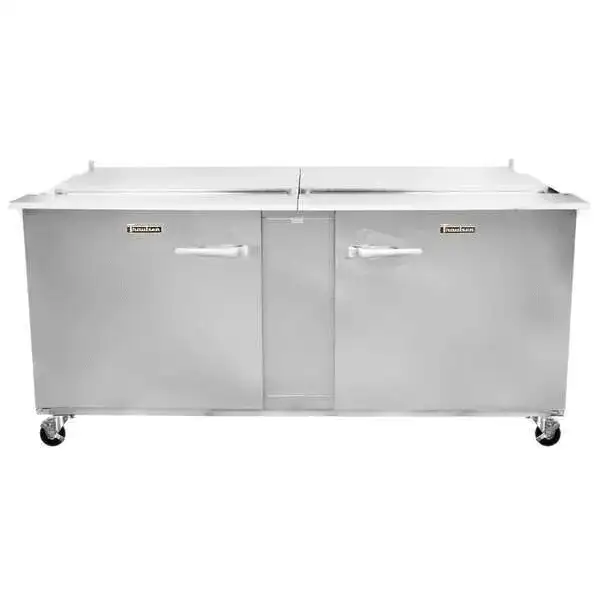 Traulsen UST7212LL-0300 72'' 2 Door ADA Height Refrigerated Sandwich / Salad Prep Table with Standard Top