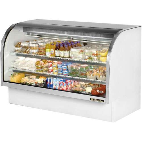 True Mfg. Specialty Retail Display TCGG72HCLD Curved Glass Deli Case