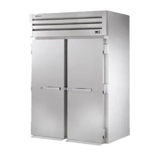 True STA2HRT-2S-2S SPEC SERIES® 2 Section Solid Door Roll-Thru Heated Cabinet, Stainless Steel and Aluminum - 115/208-240 Volts, 68"W x 37.5"D x 83.75"H