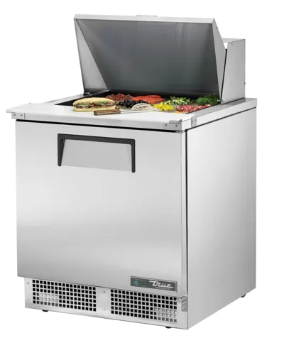 True True TFP-32-12M 32.13'' 1 Door Counter Height Mega Top Refrigerated Sandwich / Salad Prep Table