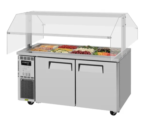 Turbo Air Turbo Air JBT-60-N 59'' 2 Door ADA Height Refrigerated Sandwich / Salad Prep Table with Standard Top