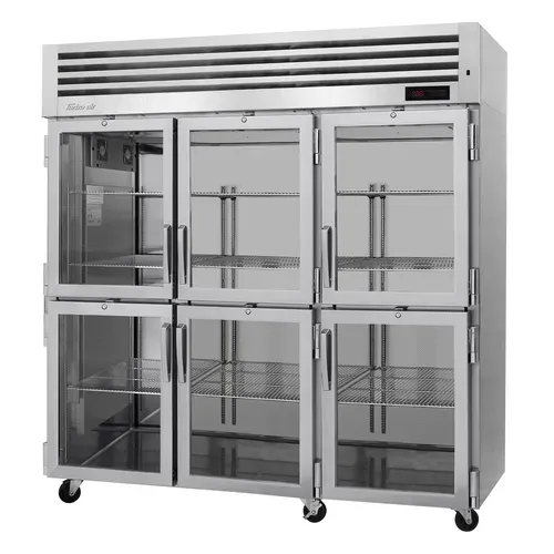 Turbo Air PRO-77-6H-G PRO Series 3 Section 6 Glass Half Door Reach-In Heated Holding Cabinet - 73.9 cu. ft., 115/208 Volts