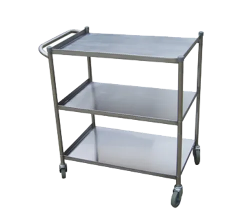 Turbo Air TBUS-1828 Open Base Stainless Steel 3 Shelf Utility Cart, with 4" casters - 18" x 28"