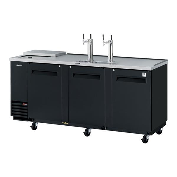 Turbo Air Turbo Air TCB-4SB-N 4 Taps 1/2 Barrel Draft Beer Cooler - Black, 4 Kegs Capacity, 115 Volts