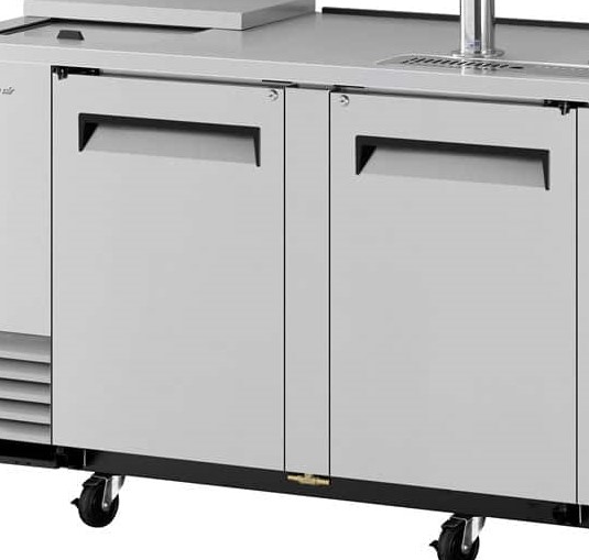 Turbo Air Turbo Air TCB-4SD-N 4 Taps 1/2 Barrel Draft Beer Cooler - Stainless Steel, 4 Kegs Capacity, 115 Volts