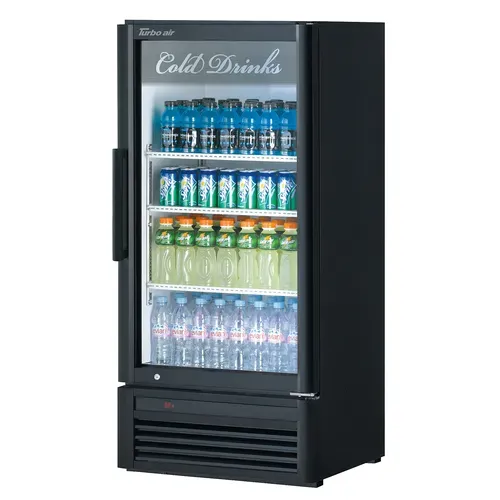Turbo Air TGM-10SD-N6 25.75'' White 1 Section Swing Refrigerated Glass Door Merchandiser