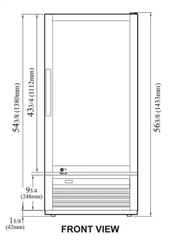 Turbo Air TGM-10SD-N6 25.75'' White 1 Section Swing Refrigerated Glass Door Merchandiser