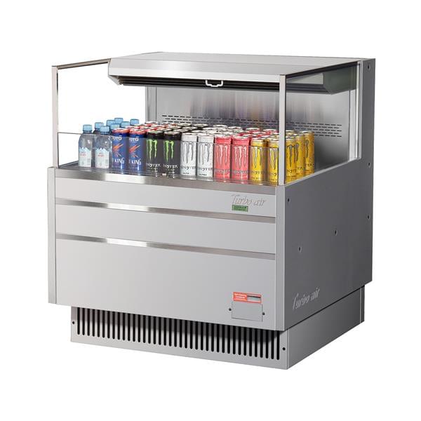 Turbo Air TOM-36L-UF-S-1S-N 34.75'' Air Curtain Open Display Merchandiser with Turbo Air TOM-36L-UF-S-1S-N 34.75'' Air Curtain Open Display Merchandiser with