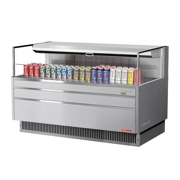 Turbo Air TOM-60L-UF-S-1S-N 58.75'' Air Curtain Open Display Merchandiser with Turbo Air TOM-60L-UF-S-1S-N 58.75'' Air Curtain Open Display Merchandiser with
