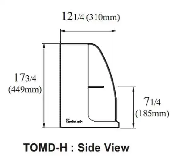 Turbo Air TOMD-40HW Top Display Dry Case-High model