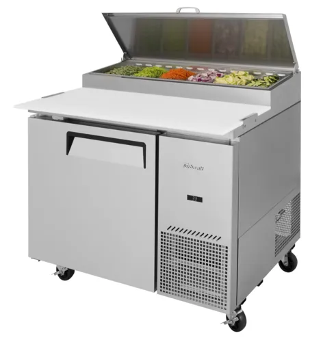 Turbo Air Turbo Air TPR-44SD-N 44'' 1 Door Counter Height Refrigerated Pizza Prep Table