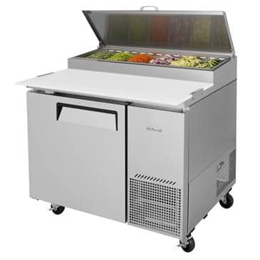 Turbo Air TPR-44SD-N 14 Cu. Ft. Super Deluxe Pizza Prep Table Turbo Air TPR-44SD-N 14 Cu. Ft. Super Deluxe Pizza Prep Table