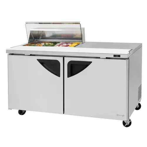Turbo Air TST-60SD-08S-N-CL 60.38'' Refrigerated Sandwich / Salad Prep Table with