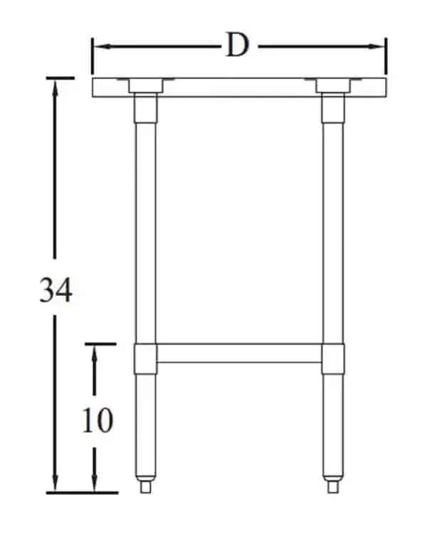 Turbo Air TSW-3018SB Work Table