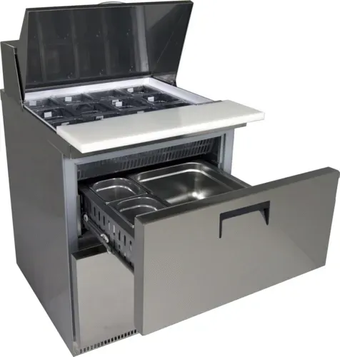 U-Line Commercial U-Line Commercial
UCSP127-SS91A
 27.50'' 
 


Refrigerated Sandwich / Salad Prep Table
with