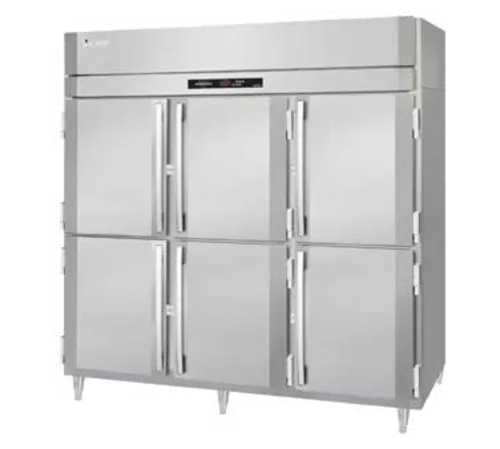Victory Refrigeration FS-3D-S1-HD-HC 77.75'' 70.1 cu. ft. Top Mounted 3 Section Solid Half Door Reach-In Freezer