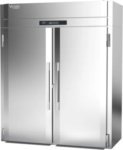 Victory Refrigeration HIS-2D-1 UltraSpec™ Series 67.2 cu. ft. 2 Section Solid Door Roll-In Heated Cabinet, Stainless Steel - 208-240 Volts, 68.88"W x 36.5"D x 84.25"H
