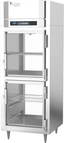 Victory Refrigeration HSA-1D-1-EW-PT-HG 26.2 cu. ft. Glass Half Height Door 1 Section Pass-Thru Heated Cabinet