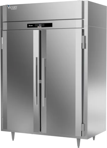 Victory Refrigeration HSA-2D-1-EW-PT 55.6 cu. ft. Solid Full Height Door 2 Section Pass-Thru Heated Cabinet