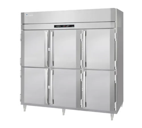 Victory Refrigeration RS-3D-S1-PT-HD-HC 77.75'' 75.9 cu. ft. 3 Section Solid Half Door Pass-Thru Refrigerator