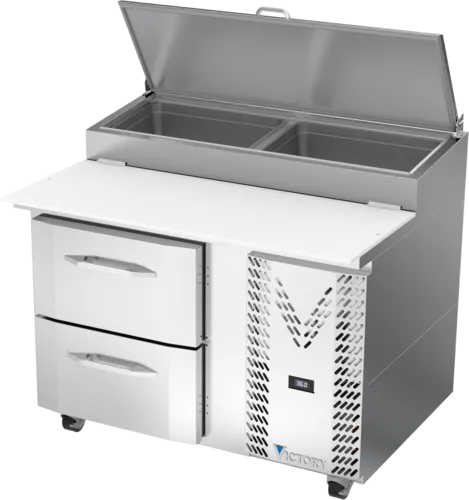 Victory Refrigeration VPPD46HC-2 46.00'' 2 Drawer Counter Height Refrigerated Pizza Prep Table