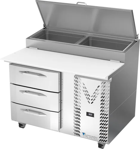 Victory Refrigeration VPPD46HC-3 46.13'' 3 Drawer Refrigerated Pizza Prep Table