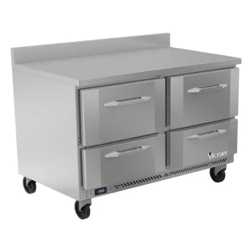 Victory Refrigeration VWFD48HC-4 48.00'' 4 Drawer Counter Height Worktop Freezer with Front Breathing Compressor - 11.04 cu. ft.