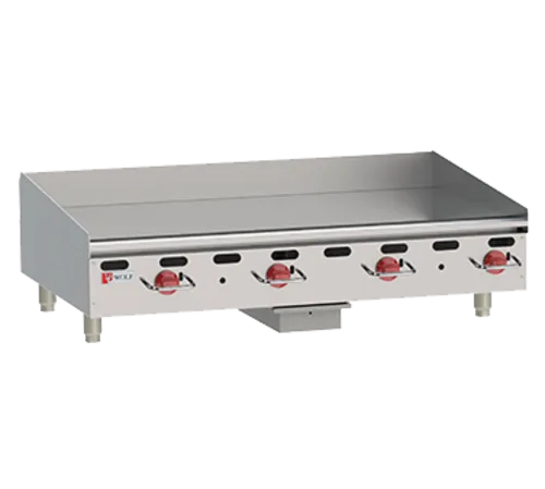 Wolf AGM48 48'' Countertop Gas Griddle with Manual Controls - 108,000 BTU