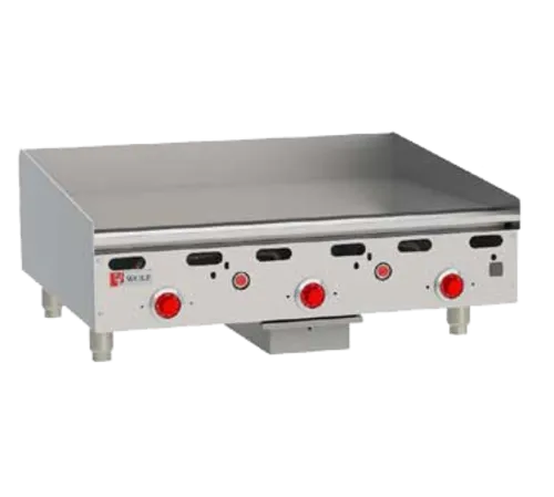 Wolf ASA36-30 36'' Countertop Gas Griddle with Mechanical Controls - 81,000 BTU