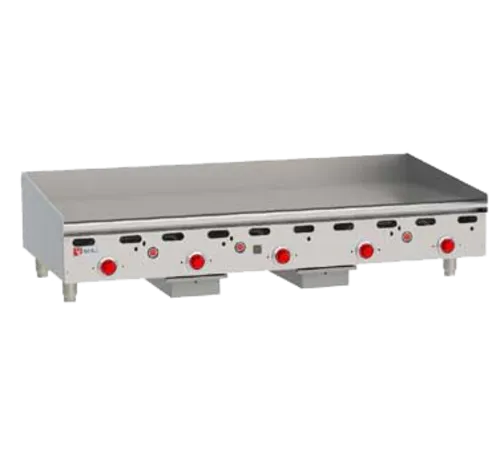 Wolf ASA60 60'' Countertop Gas Griddle with Mechanical Controls - 135,000 BTU