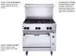 Vulcan Vulcan 36S-6BN Restaurant Gas Range, with 6 Burners and Standard Oven - 215,000 BTU