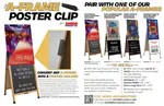 Aarco SPC3 SPC3 A-Frame Poster Clip Attachment