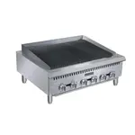 Admiral Craft BDCTC-36 36" Gas Countertop Standard Duty Radiant Charbroiler with Manual Control - 120,000 BTU