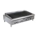 Admiral Craft BDCTC-48 48" Gas Countertop Standard Duty Radiant Charbroiler with Manual Control - 160,000 BTU