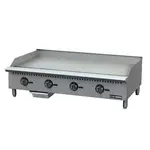 Admiral Craft BDCTG-48T Black Diamond 48'' Countertop Gas Griddle with Thermostatic Controls - 120,000 BTU
