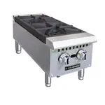 Admiral Craft BDCTH-12 2 Burner Countertop Gas Hotplate / Range with Manual Controls - 50,000 BTU